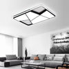 Black/White Rectangle modern led ceiling lights for living room With RC