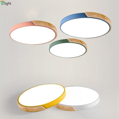 Nordic App Round Multicolor Alloy Dimmable LED Ceiling Lights