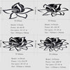 Designer Black Lotus LED Ceiling Light