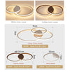 Modern White/Coffee Surface mounted Crop Circles Ceiling Lamp