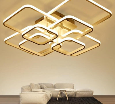 Rectangle Acrylic Aluminum Modern LED Ceiling Lamp Fixtures