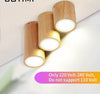 Corridor Small Round Wooden Ceiling Lamp