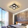 Creative square black and white remote control chandelier