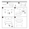 Surface Mount Flush Panel Remote Control Hexagon LED Ceiling Light