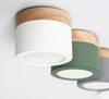 Nordic LED Round Wooden Ceiling Lamp 