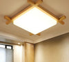 Nordic LED Wooden Ceiling Lights In Square Shape