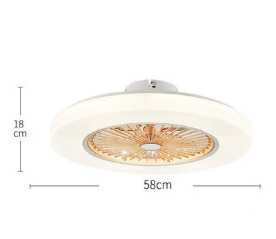 LED dimming remote control ceiling Fans lamp With Invisible Leaves