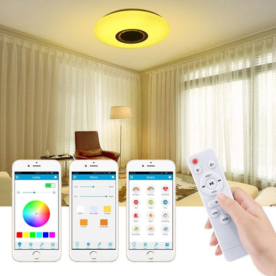 RGB Embedded Mount Round Color Changing Light With Bluetooth Speaker