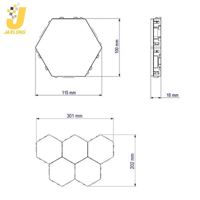 Nordic Hexagonal Sensitive Touch Interior Home LED Tiles