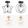 Creative Pentagram Iron Industrial wind Ceiling Light