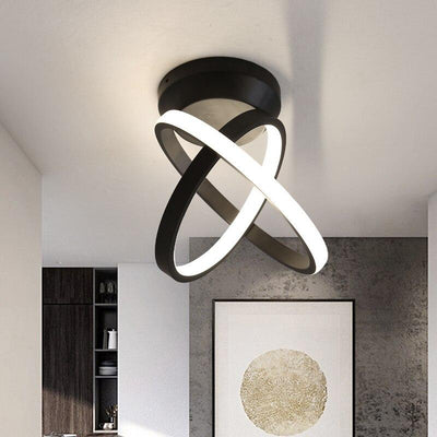 Round Double Ring Minimalist Porch Entrance Hall Balcony Led Ceiling Lamp