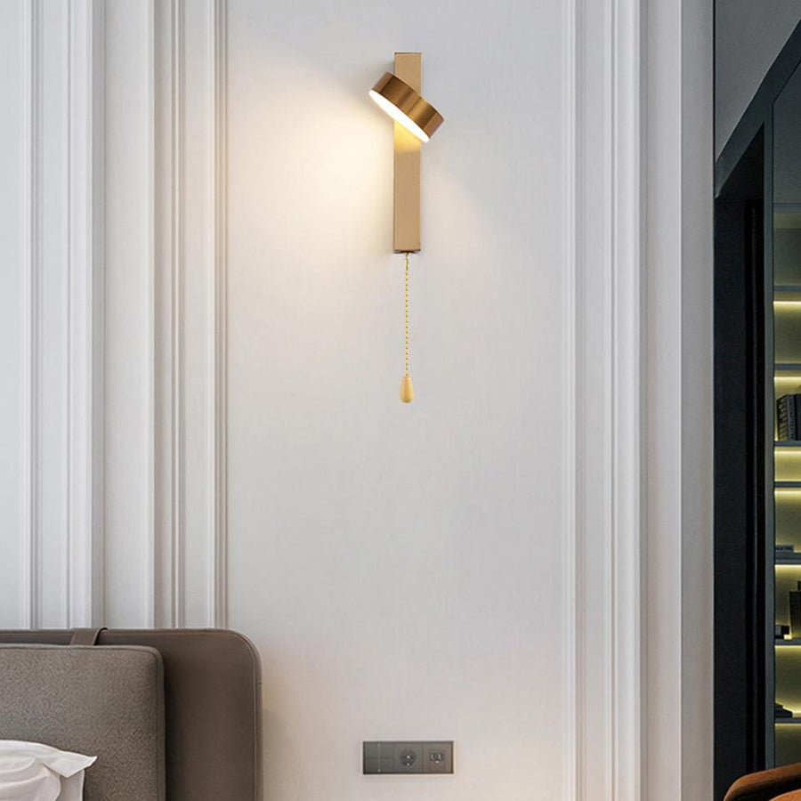 Nordic Minimalist Design Golden Stair wall Light with Switch