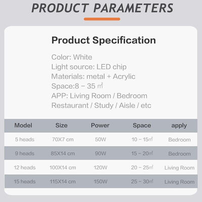 Modern Stars LED Chandelier IRALAN With remote App