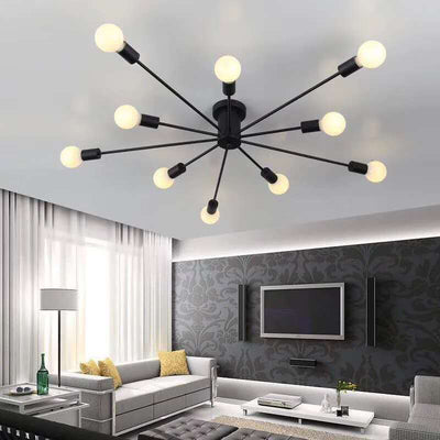 Retro spider Semi flush mount ceiling lamp fixture