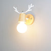 Led indoor wall lamps stair wall lamp fixture nordic macaron antler modern wall light wooden base bedroom E27 bulb wall sconces