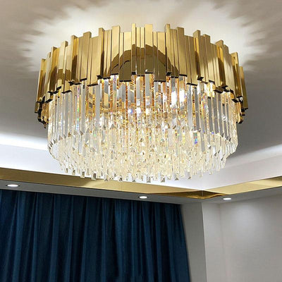 Luxury Gold Crystal Ceiling Light