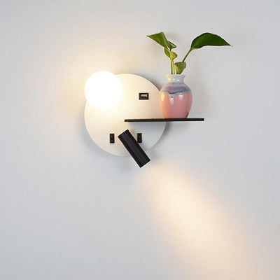 USB lighting modern wall sconce switch luminaire