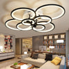 Modern LED rings Ceiling Lamp geometry fixtures Dimmable+Remote control 