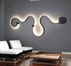 Snaky Acrylic White Black Iron Body SconceLED Lights Fixtures