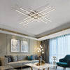 Chrome Finished Crystal Aluminum Modern led Chandelier Lighting