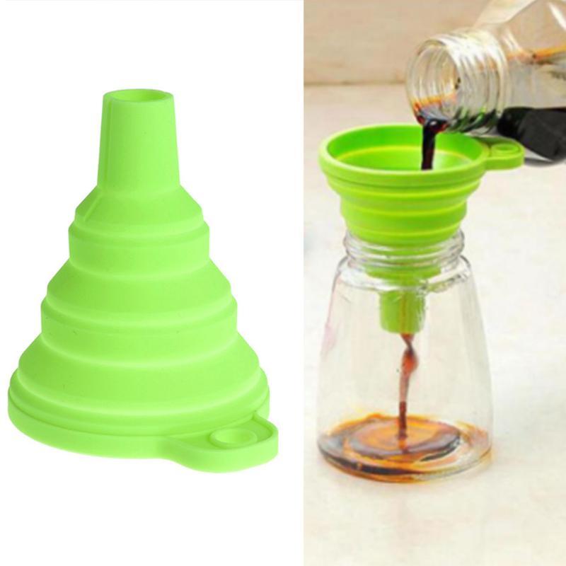 Kitchen Home Mini folding telescopic long neck funnel