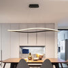 Leaf Shape Matte Black Hanging Pendant Lights For Dining Room Kitchen Room Home