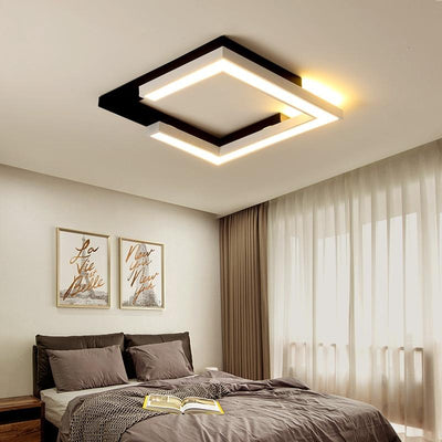 Square White+Black surface mounted Modern LED Ceiling Lights