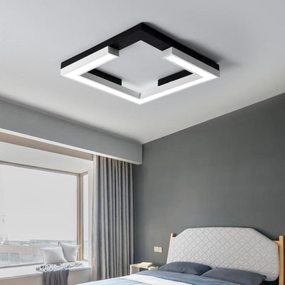 Square White+Black surface mounted Modern LED Ceiling Lights