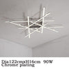 Lustre Chrome Finished Dimmable Modern led Chandelier For Living Room