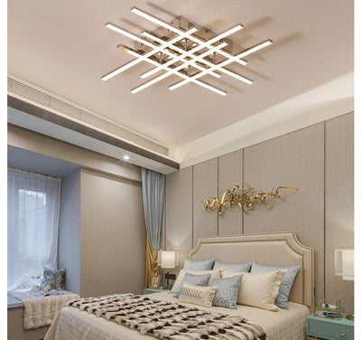 Modern LED Chrome Dimming Ceiling Lamp Fixtures