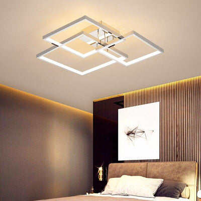 Square Modern Gold/Chrome Plated LED Ceiling lamp