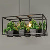 Modern Simple wood& iron plant pot light