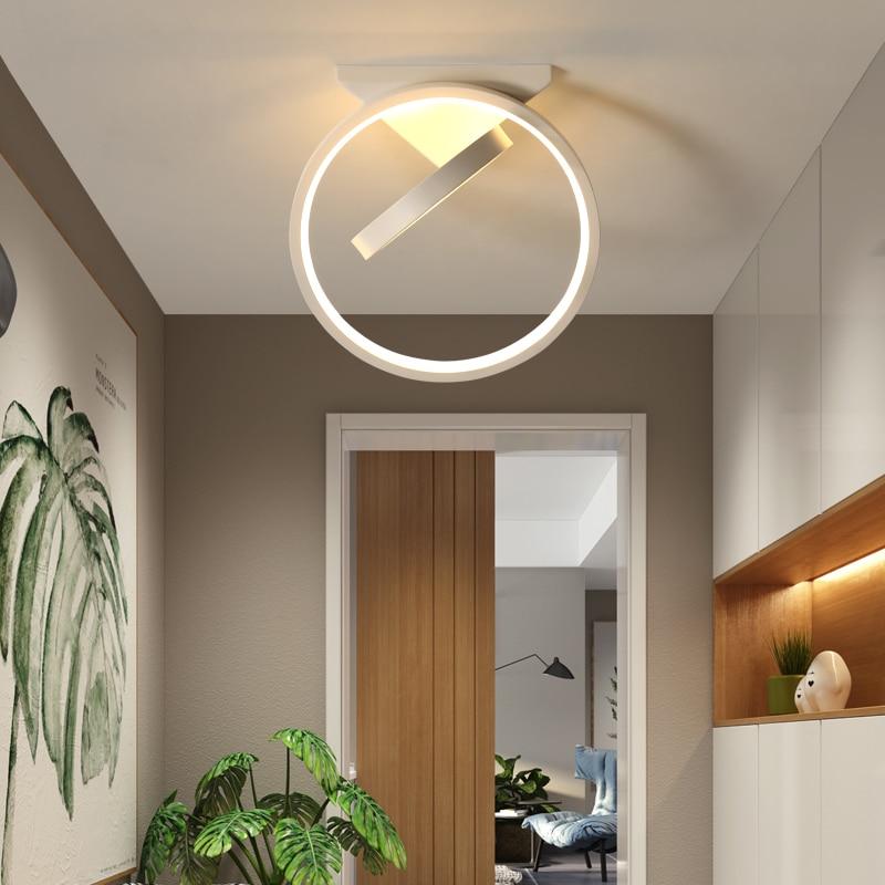 Small & Big Black Rings LED Ceiling Light Fixtures for bedside Aisle corridor balcony Entrance