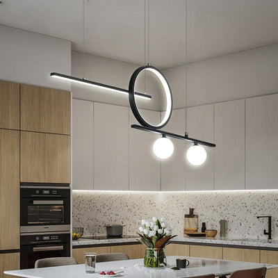 Modern LED Pendant Ring Bar Lighting