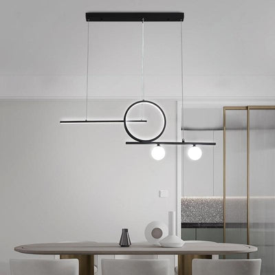 Modern LED Pendant Ring Bar Lighting