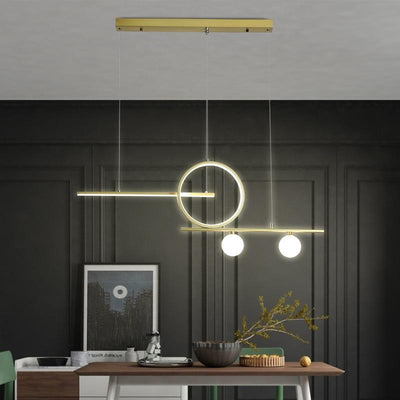 Modern LED Pendant Ring Bar Lighting