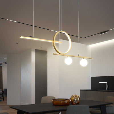 Modern LED Pendant Ring Bar Lighting