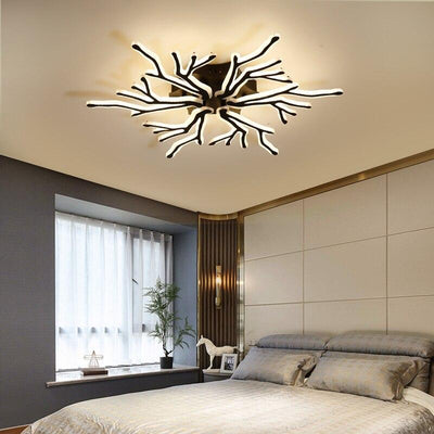 Modern Black Tree Acrylic Chandelier for living room