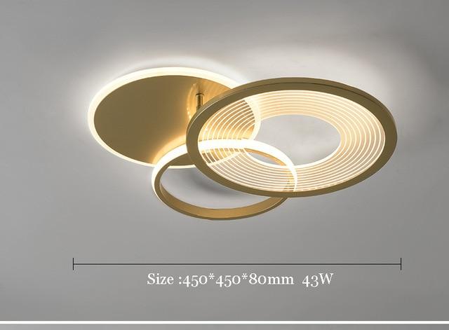 Gold Modern LED Ceiling Lighting fixtures