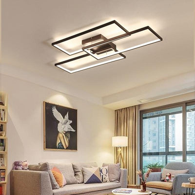 Modern LED square circle creative ceiling lamp for home