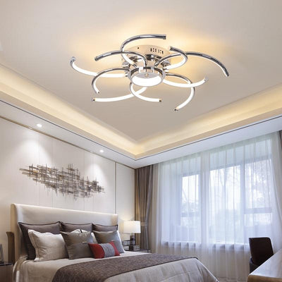 Chrome/Gold Plated Modern Interstellar LED Chandelier for living room