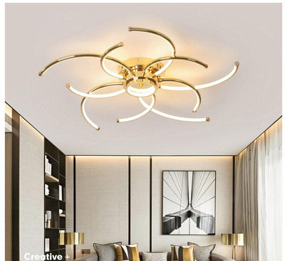 Chrome/Gold Plated Modern Interstellar LED Chandelier for living room