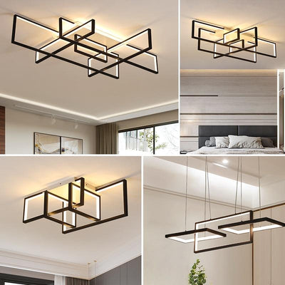 Modern  Living study room home deco Aluminum led lustre ceiling lamp