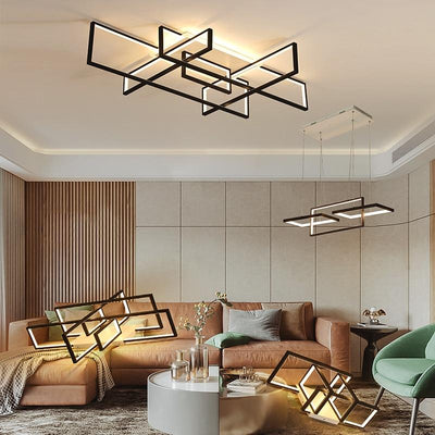 Modern  Living study room home deco Aluminum led lustre ceiling lamp