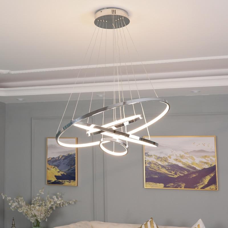 Modern LED  Aluminum ring decorative hanging dining room circular Pendant Light