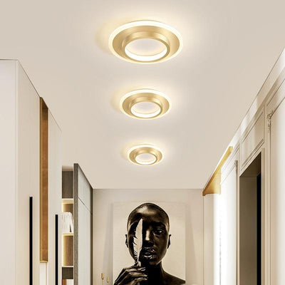 Cloakroom Gold finished Modern LED Ceiling Lights