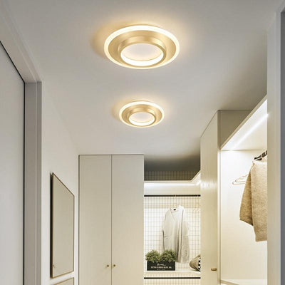 Cloakroom Gold finished Modern LED Ceiling Lights