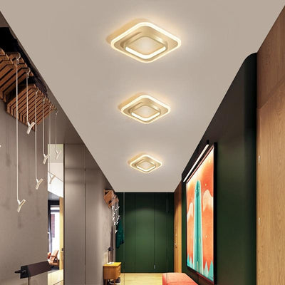 Cloakroom Gold finished Modern LED Ceiling Lights