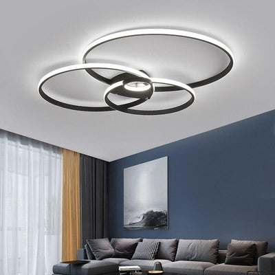 3 kreisförmige Ringe Moderne LED-Deckenleuchten