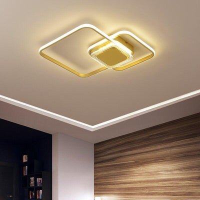 Square-crossed ceiling light fixtures